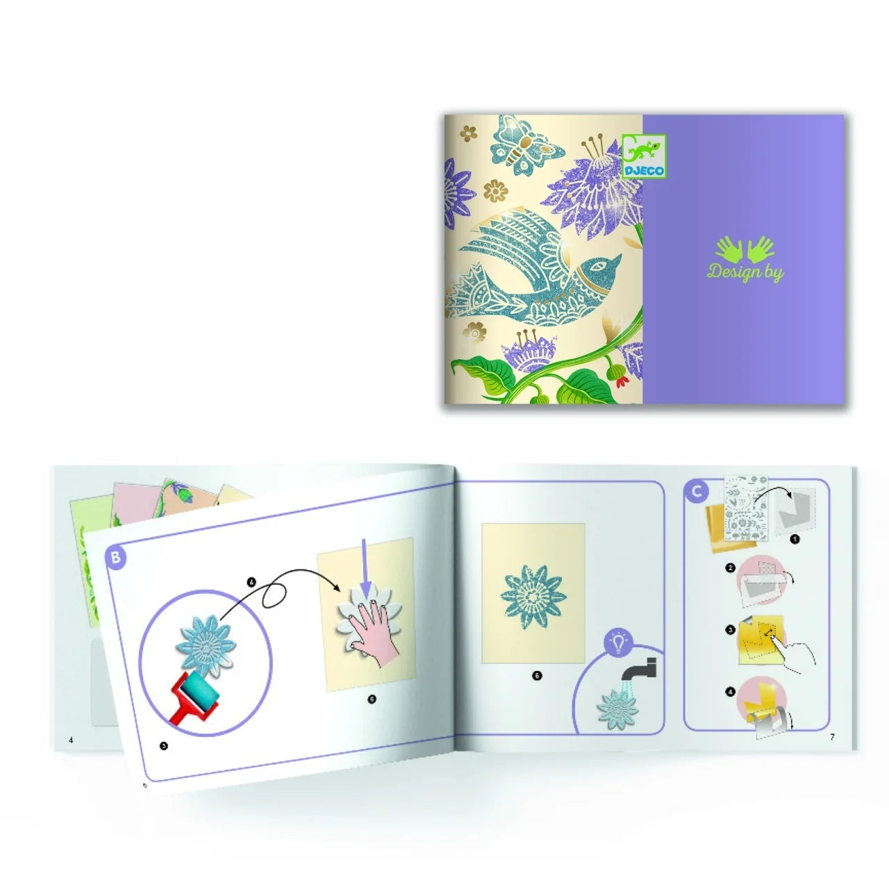 Atelier creativ de gravură – Pasiune pentru flori, Djeco