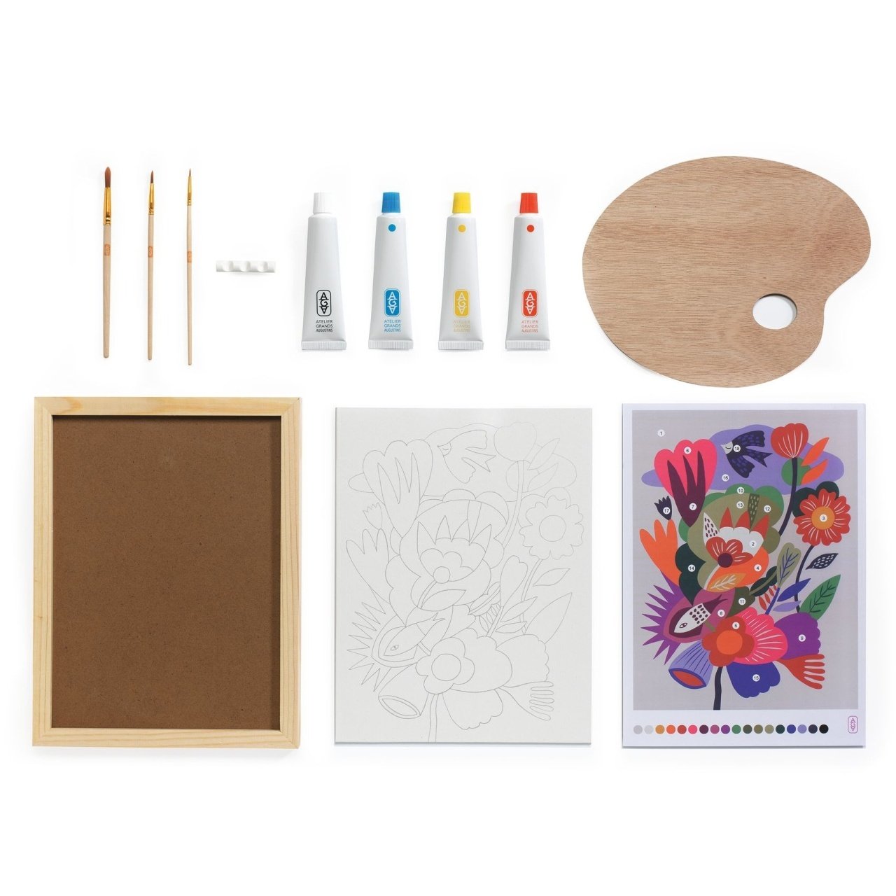 Atelier creativ de pictură pentru adulți Flori, Djeco