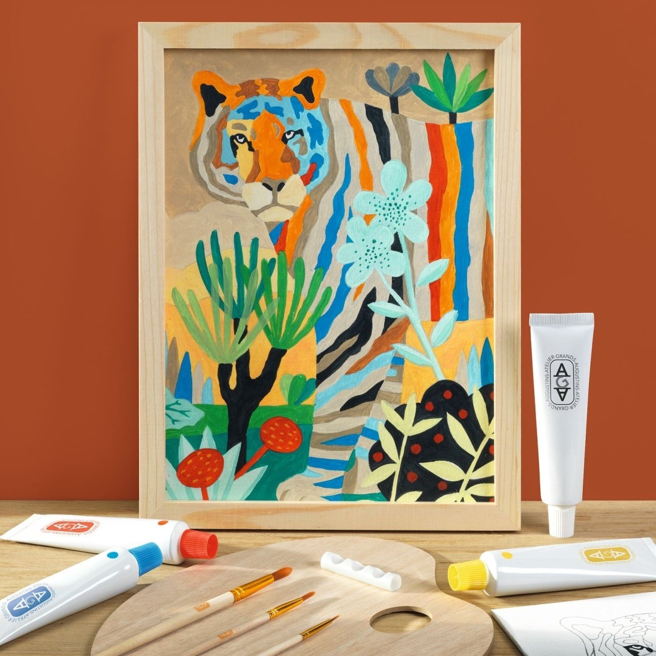 Atelier creativ de pictură pentru adulți Tigru, Djeco