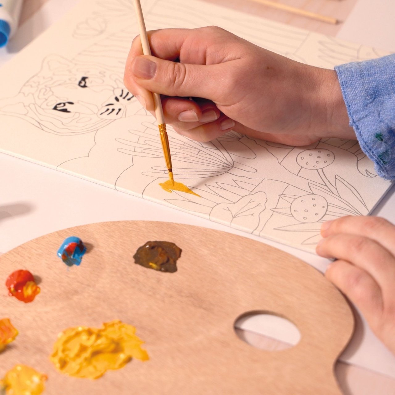 Atelier creativ de pictură pentru adulți Tigru, Djeco