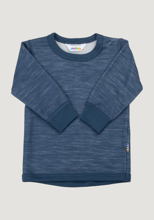 Joha - Bluză din lână merinos și bambus - Propeller Dark Denim