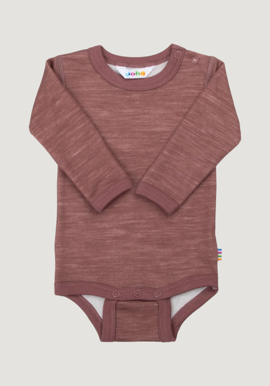 Joha - Body din lână merinos și bambus organic - Goose Dark Rose