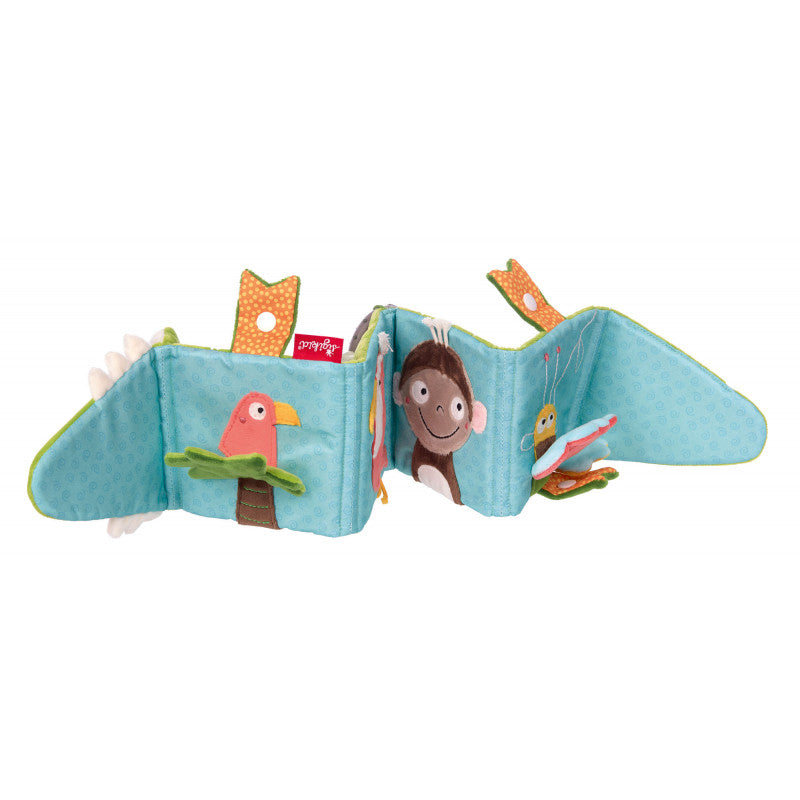 Carte senzorială din pluș cu activități Crocodil, PlayQ Sigikid