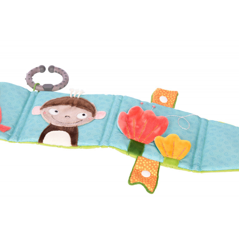Carte senzorială din pluș cu activități Crocodil, PlayQ Sigikid