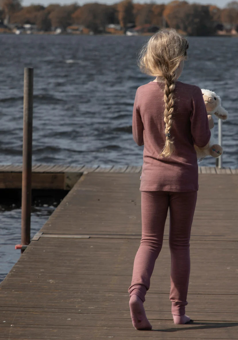 Joha - Bluză din lână merinos și bambus - Goose Dark Rose