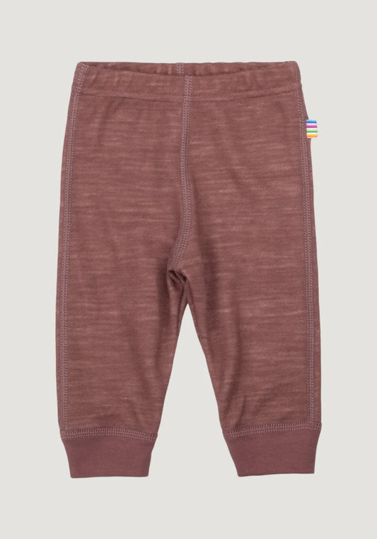 Joha - Colanți din lână merinos și bambus organic - Goose Dark Rose