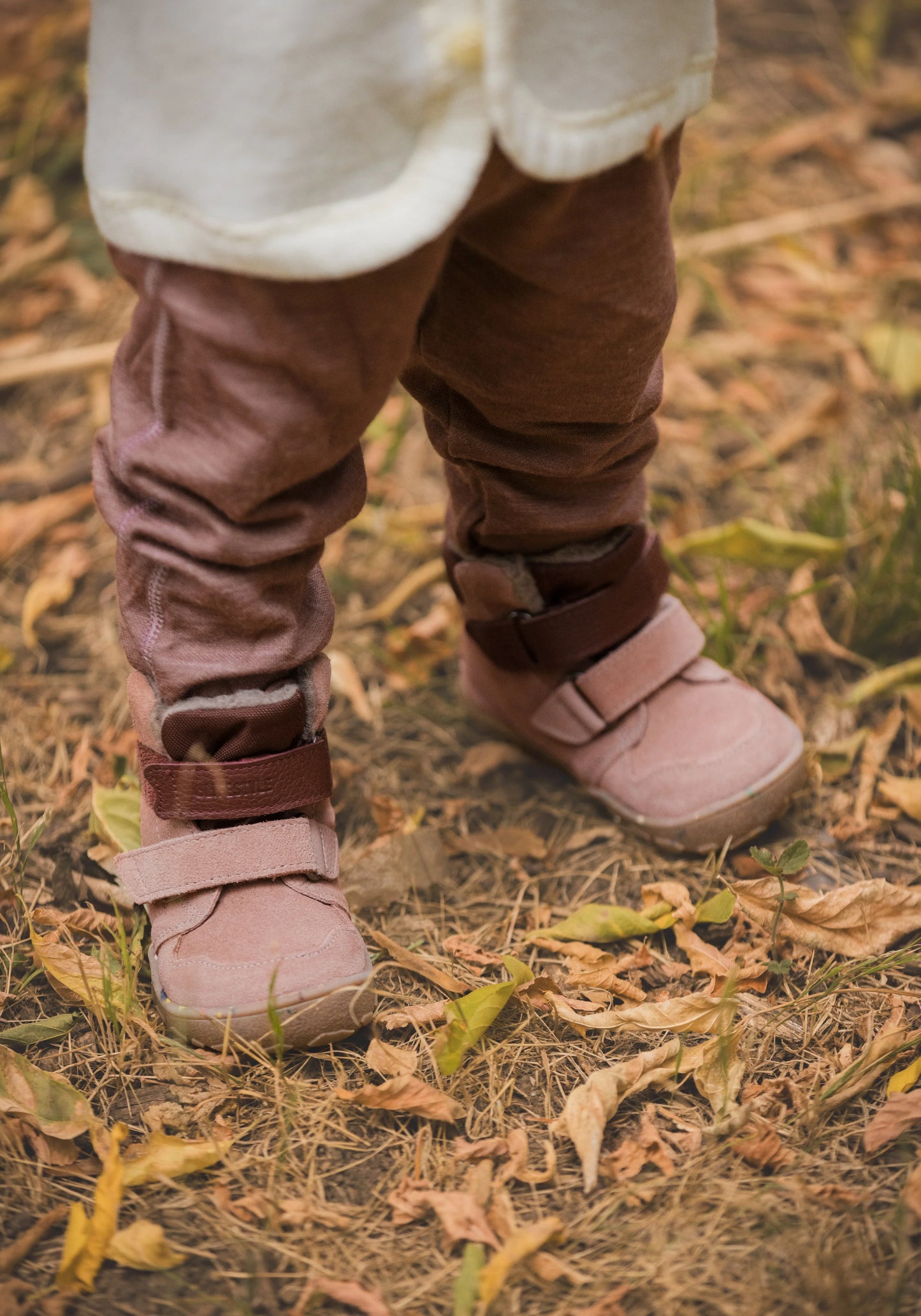 Joha - Colanți din lână merinos și bambus organic - Goose Dark Rose