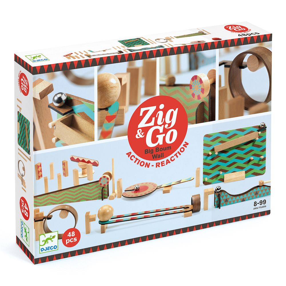 Zig&Go Djeco, set de construcție trasee, 48 piese