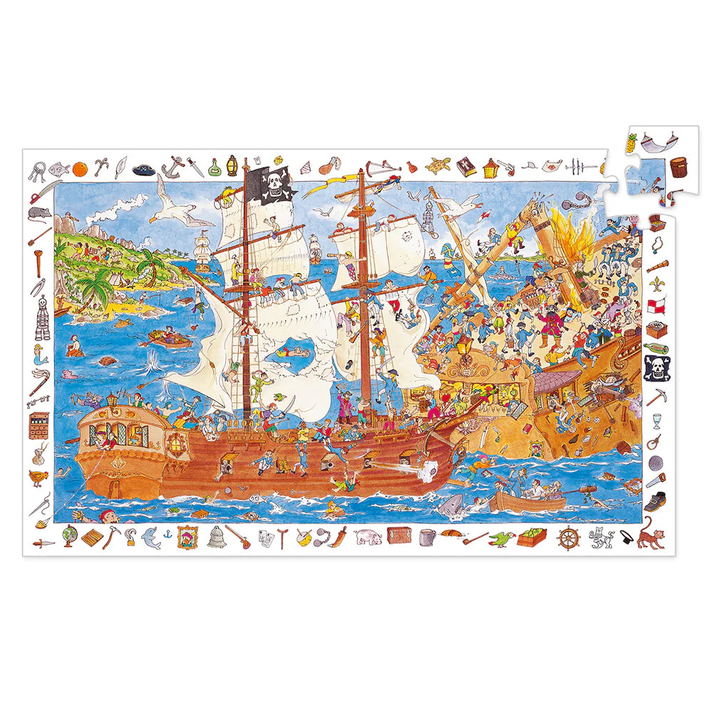 Puzzle observație Djeco Pirați