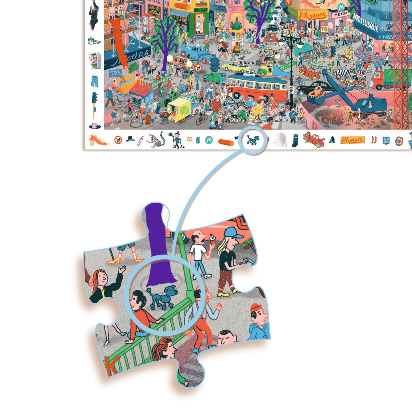 Puzzle observație Orașul, Djeco