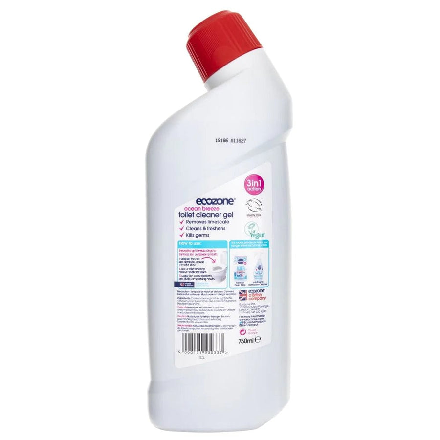 Soluție gel 3 in 1 pentru curățat toaleta, Ocean Breeze, Ecozone, 750 ml