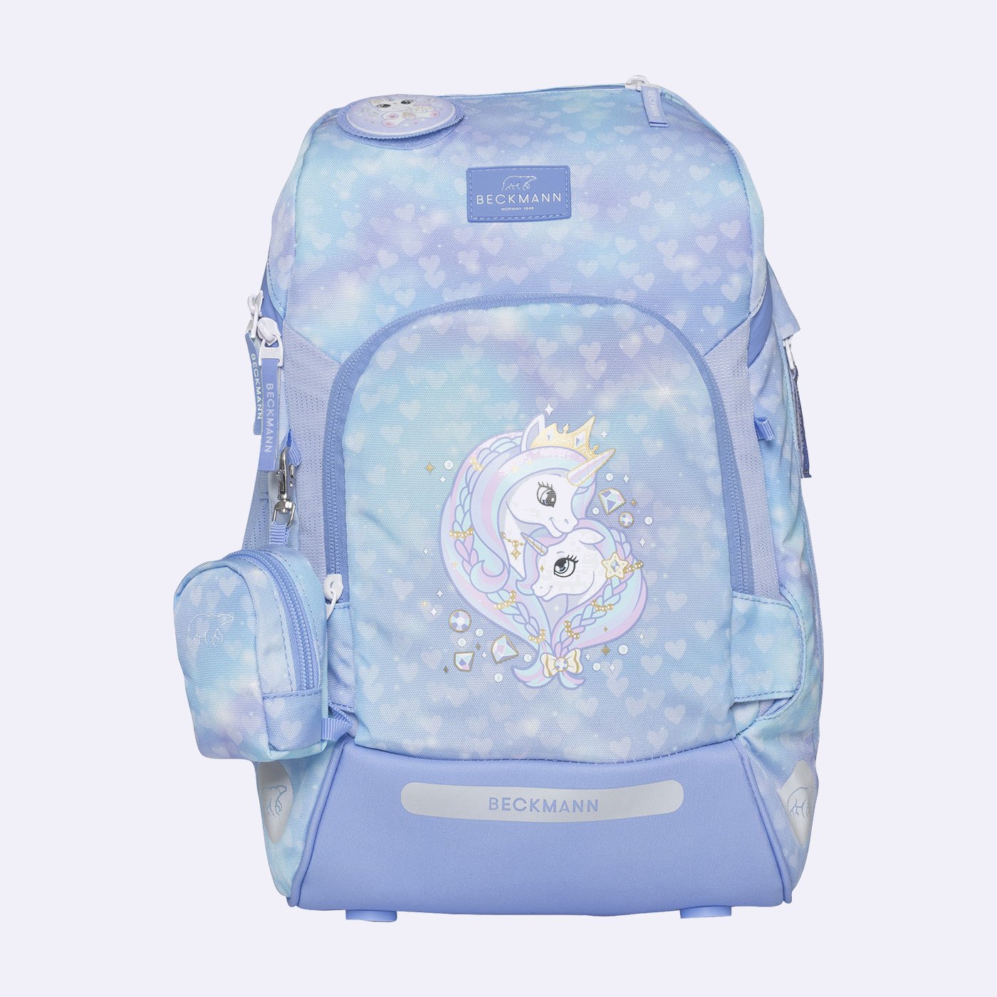 Ghiozdan, rucsac ergonomic cu perna de aer Beckmann, Active Air FLX, Unicorn Princess Ice Blue