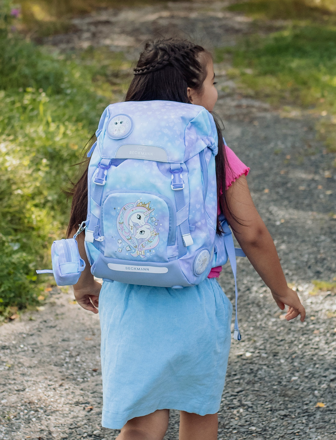 Ghiozdan, rucsac ergonomic Beckmann pentru școală, Clasic, Unicorn Princess Ice Blue