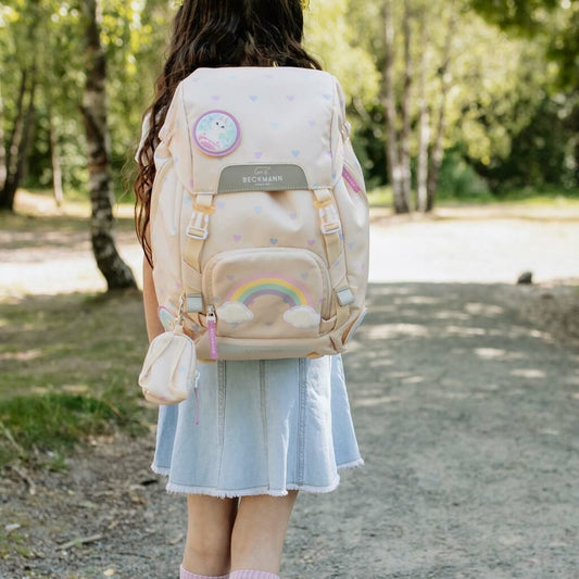 Ghiozdan, rucsac ergonomic Beckmann pentru școală, Clasic, Yellow Heart