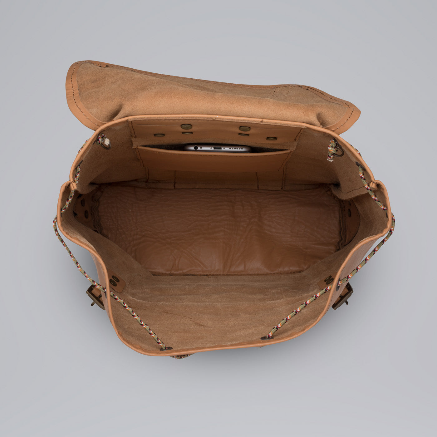 Ghiozdan de piele, Crem - 30 L