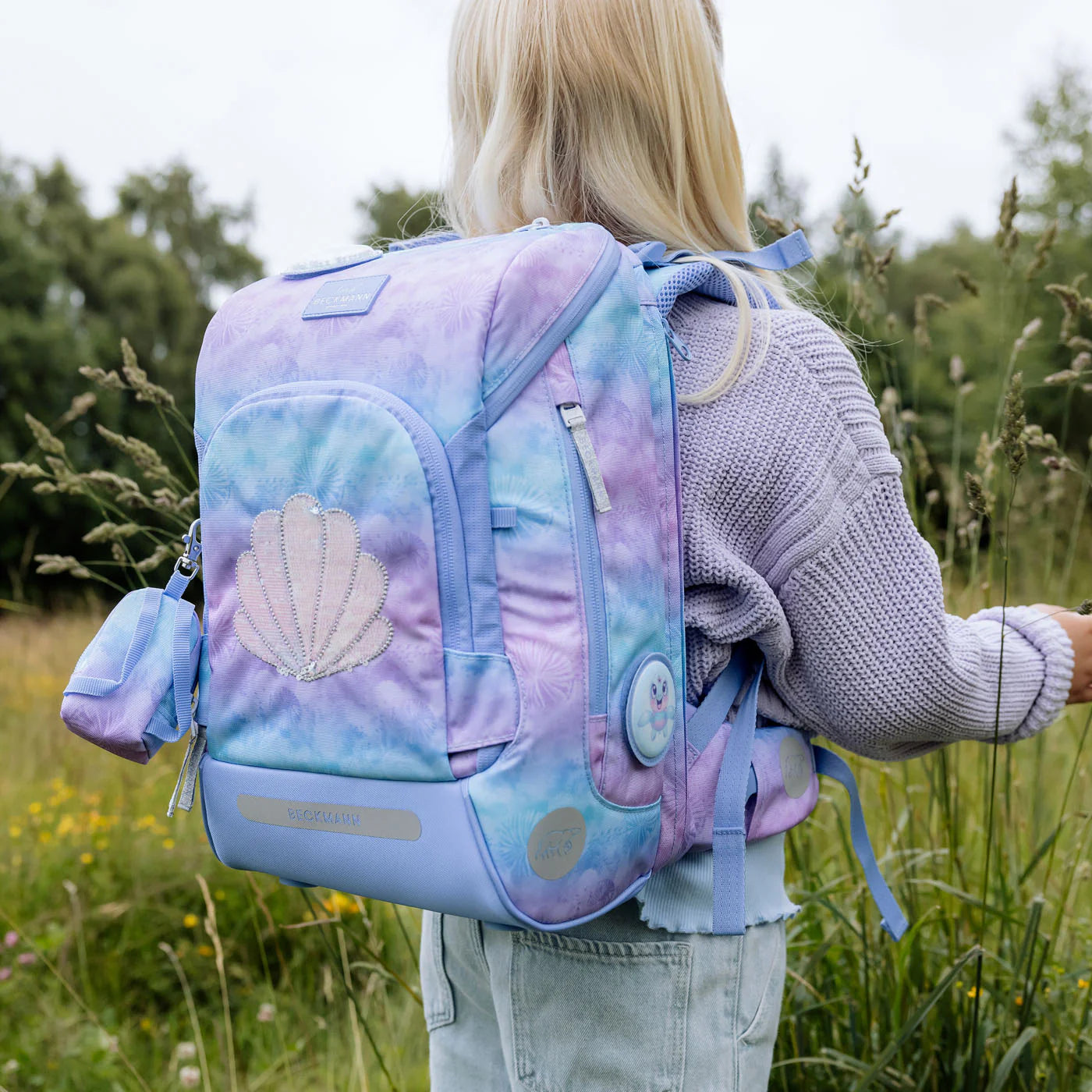 Ghiozdan, rucsac ergonomic cu pernǎ de aer Beckmann, Active Air FLX, Seashell