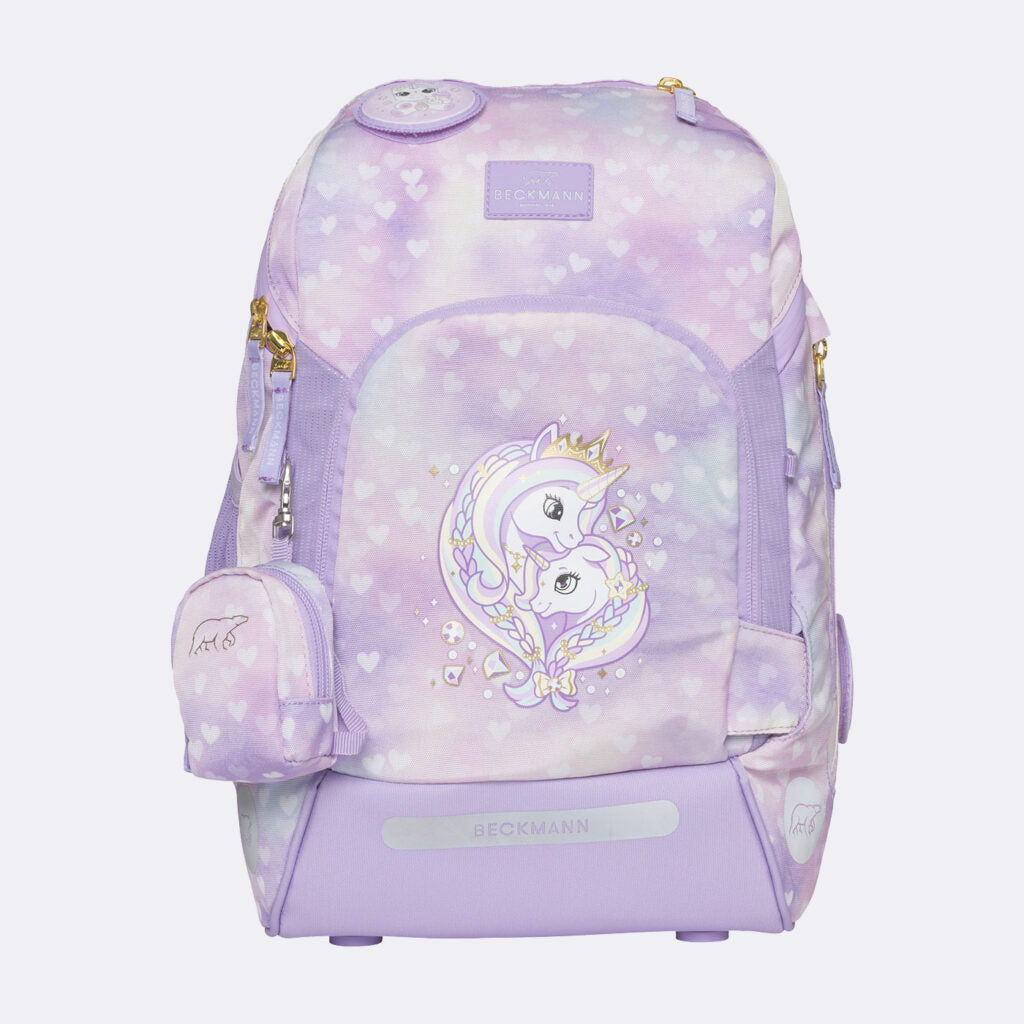 Ghiozdan, rucsac ergonomic cu perna de aer Beckmann, ACTIVE AIR FLX, UNICORN PRINCESS PURPLE