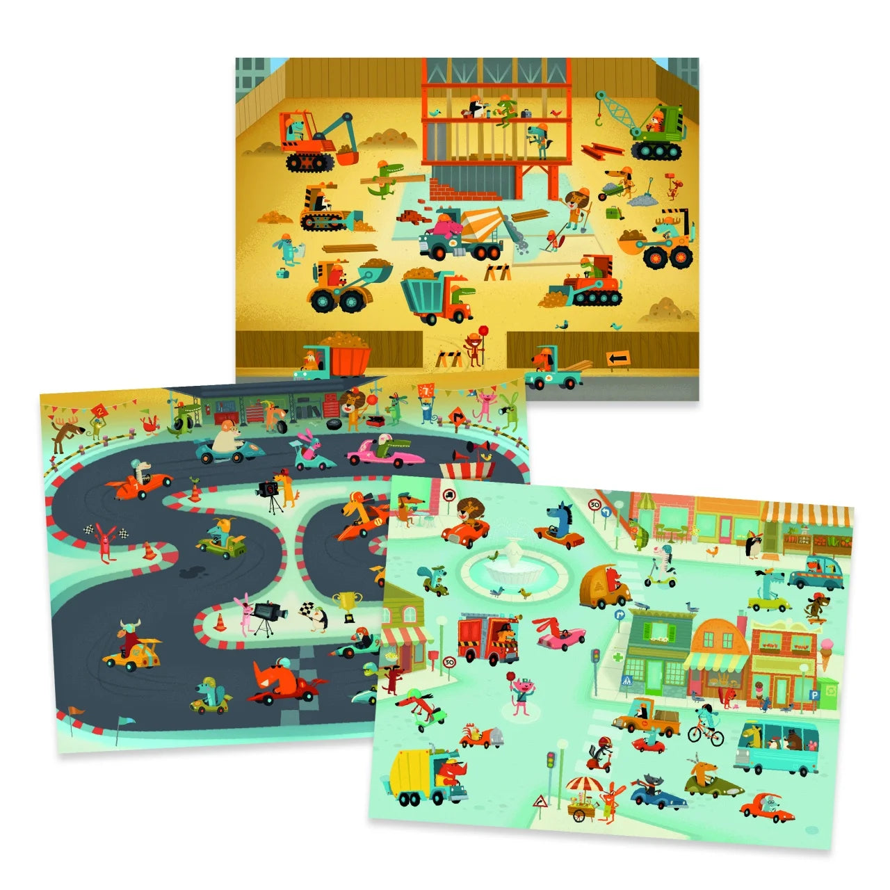 Joc creativ Transferuri cu vehicule, Djeco