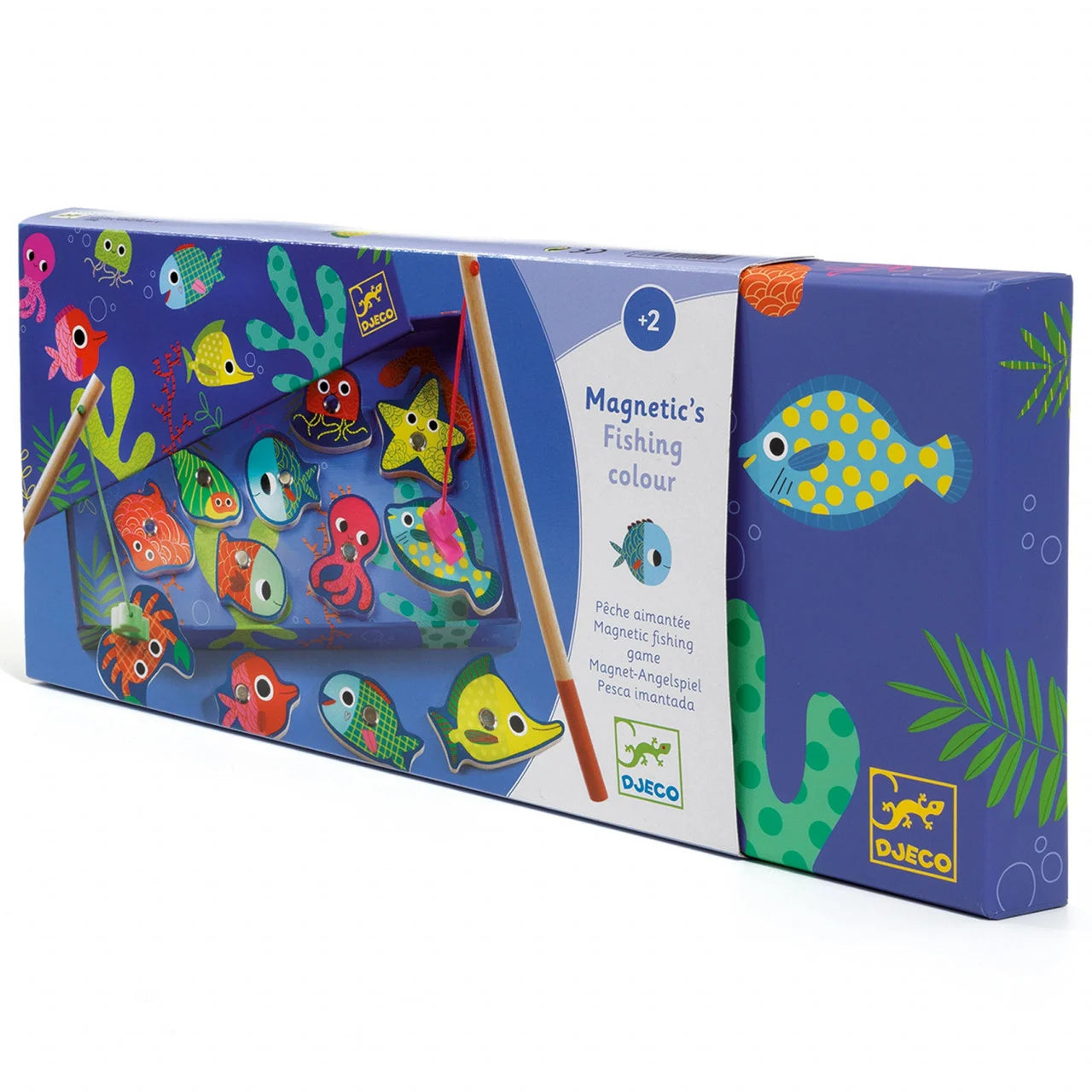 Joc de pescuit magnetic pești colorați Djeco