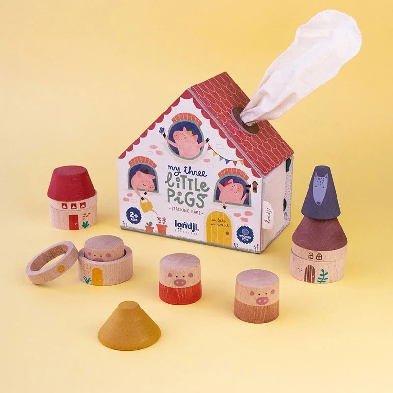 Joc din lemn Cei trei purceluși, Londji