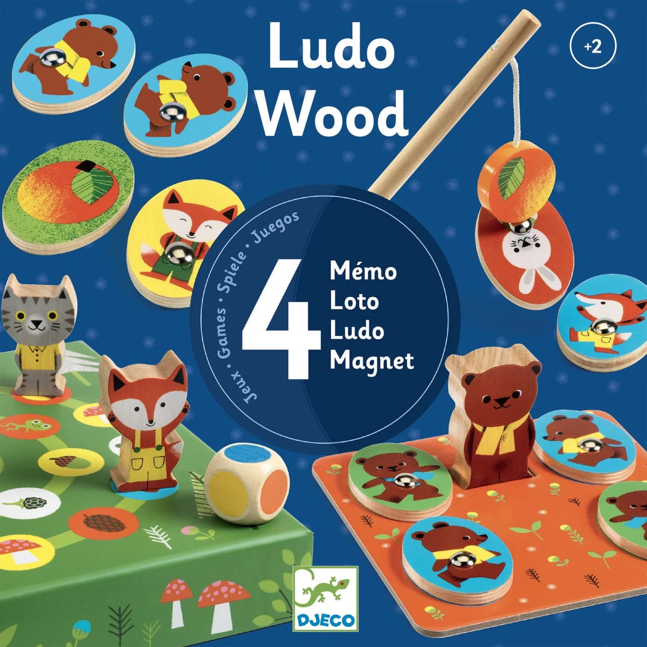 Joc educativ LudoWood 4 jocuri, Djeco