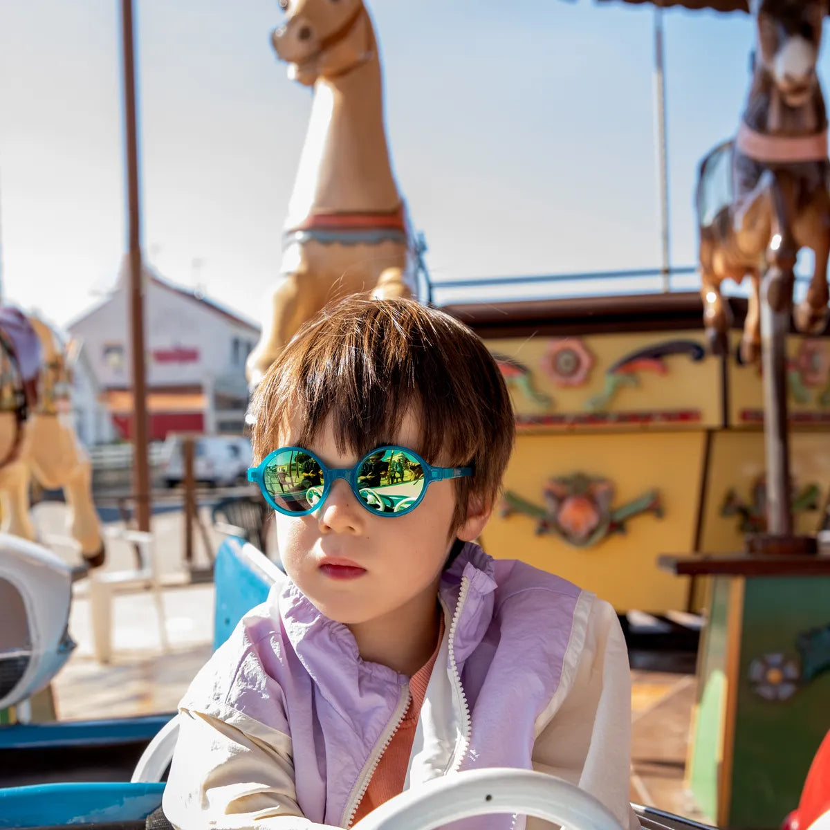 Ochelari de soare Ki ET LA, 6-9 ani - Round Peacock