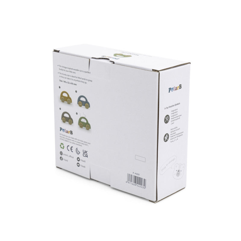 Mașinuță din lemn verde cu design vintage, PolarB Viga