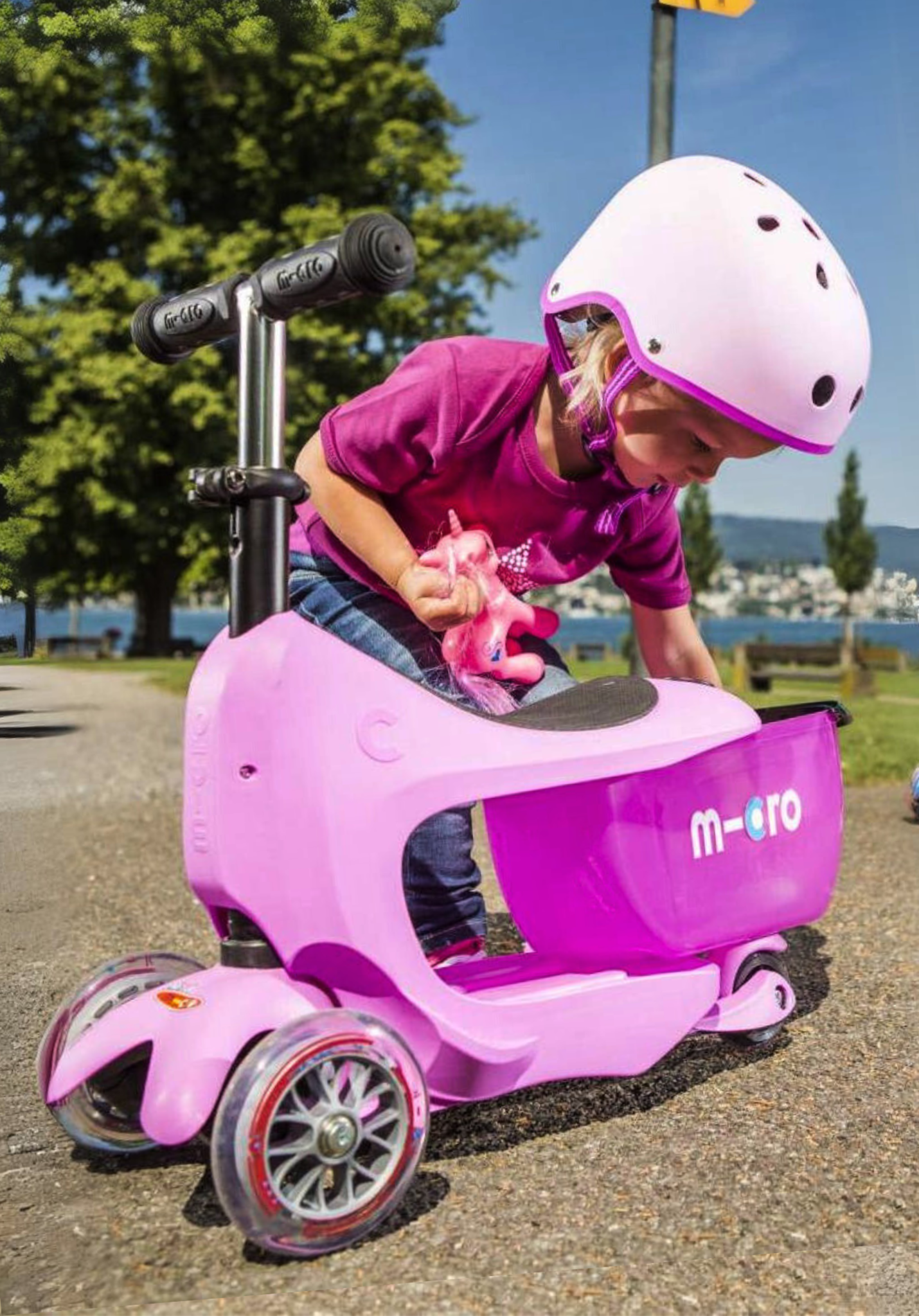 Trotinetă Micro Mini2go Deluxe Plus Pink +18 luni