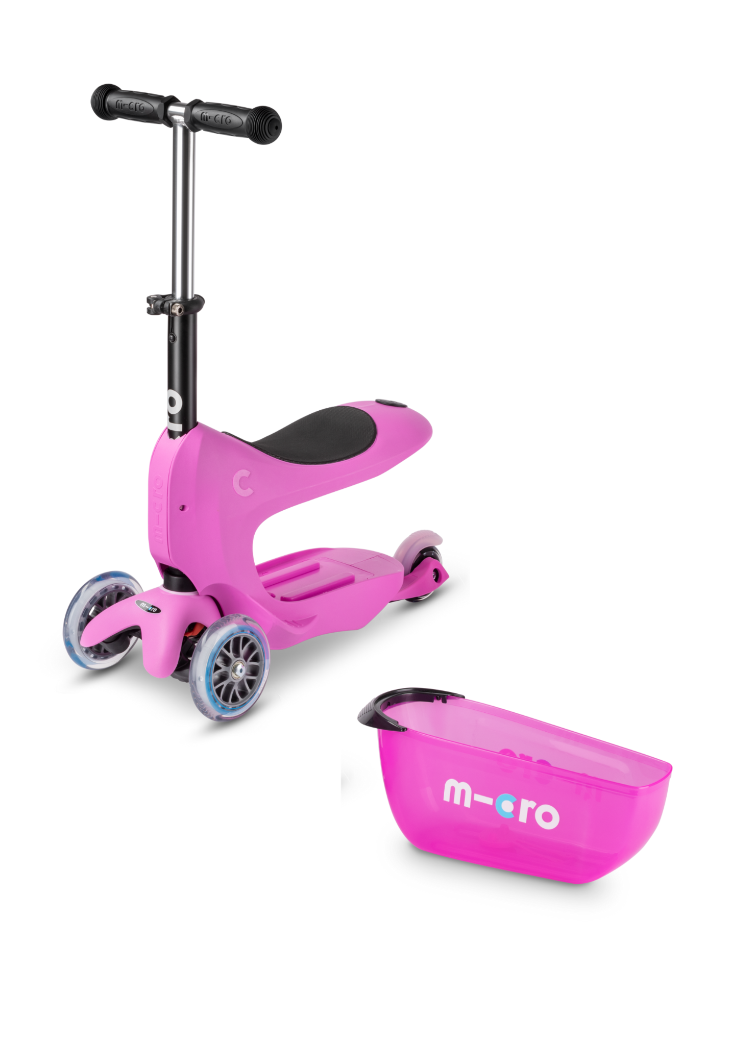 Trotinetă Micro Mini2go Deluxe Plus Pink +18 luni