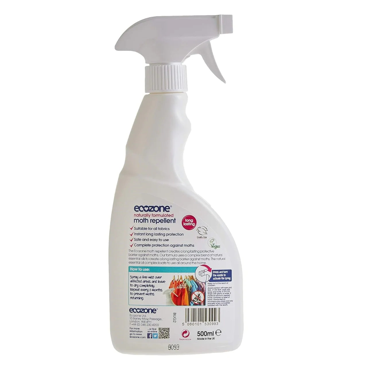 Soluție eco împotriva moliilor - formulă naturală - Ecozone 500 ml