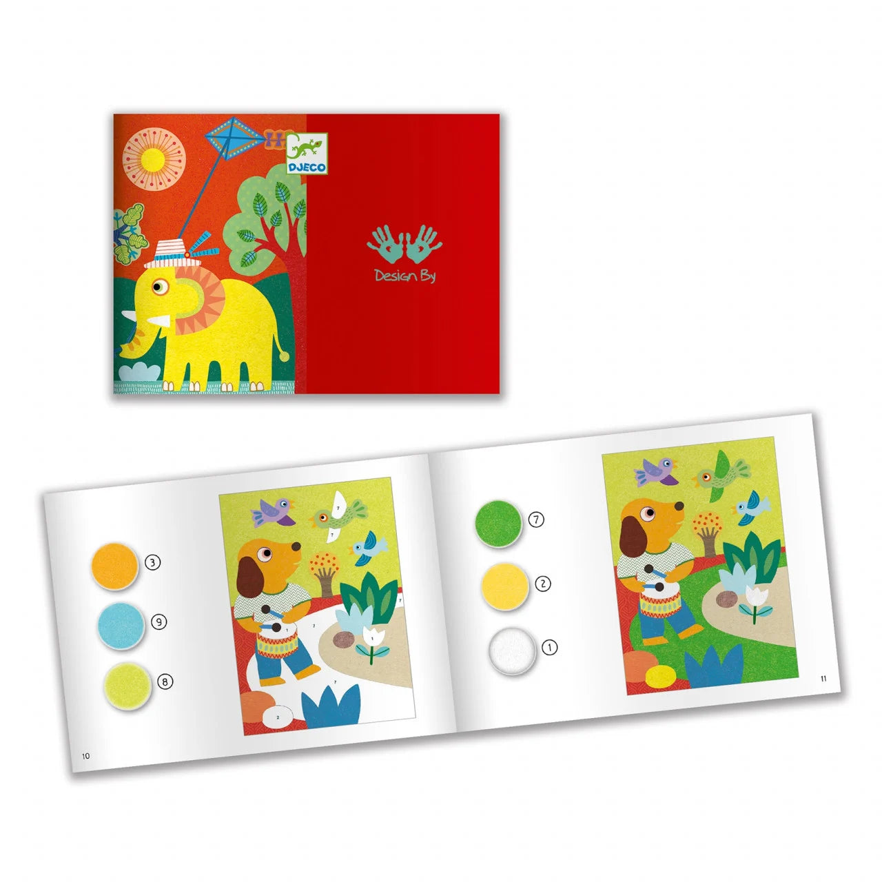 Nisip colorat Djeco Animale pentru copii