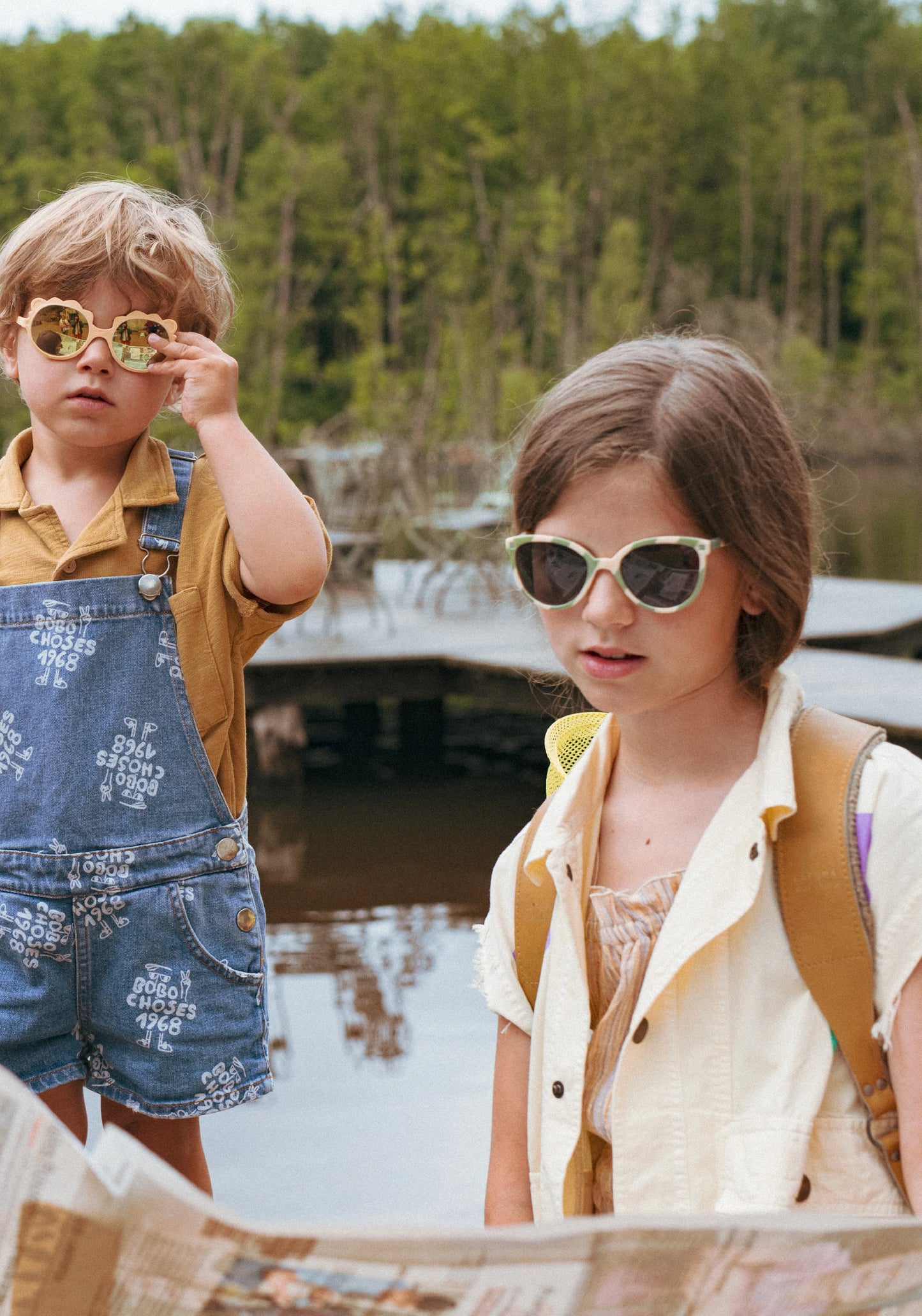 Ochelari de soare polarizați KI ET LA 4-6 ani - Butterfly Salvia Stripe