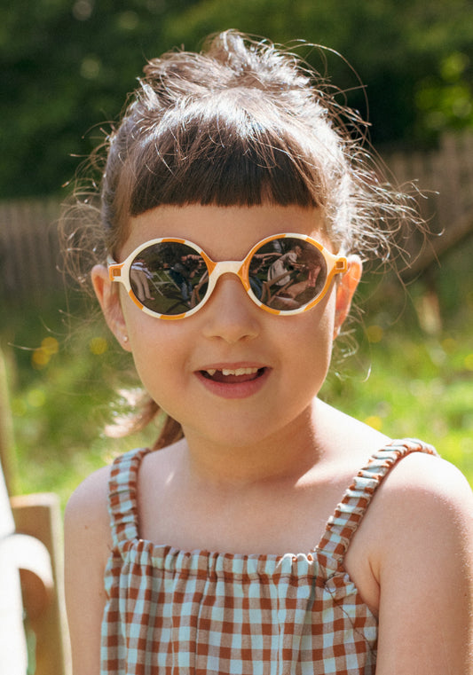 Ochelari de soare polarizați KI ET LA 6-9 ani - Round Sand Stripe