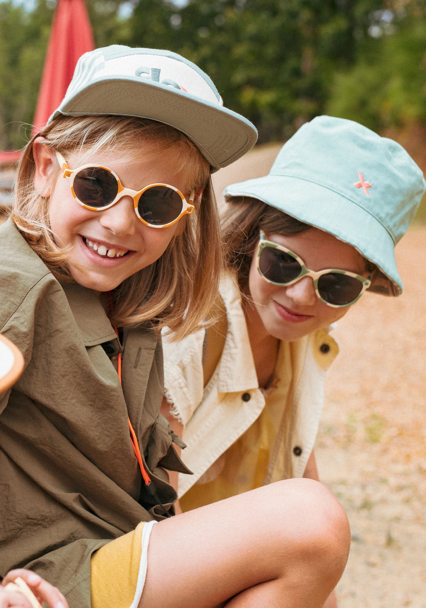 Ochelari de soare polarizați KI ET LA 6-9 ani - Round Sand Stripe