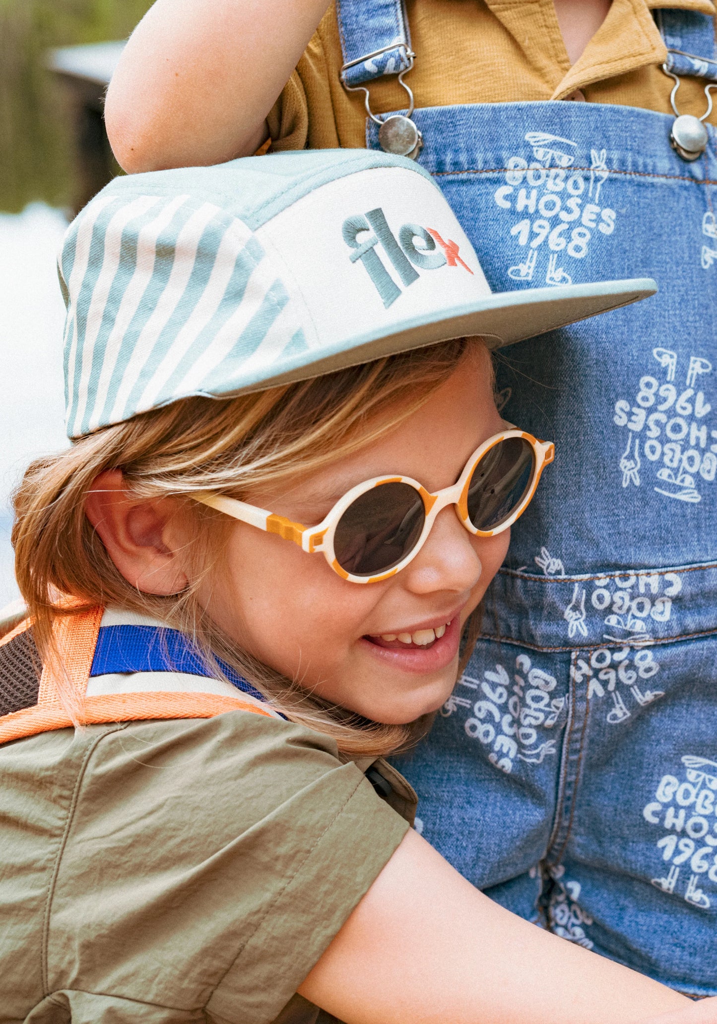 Ochelari de soare polarizați KI ET LA 6-9 ani - Round Sand Stripe