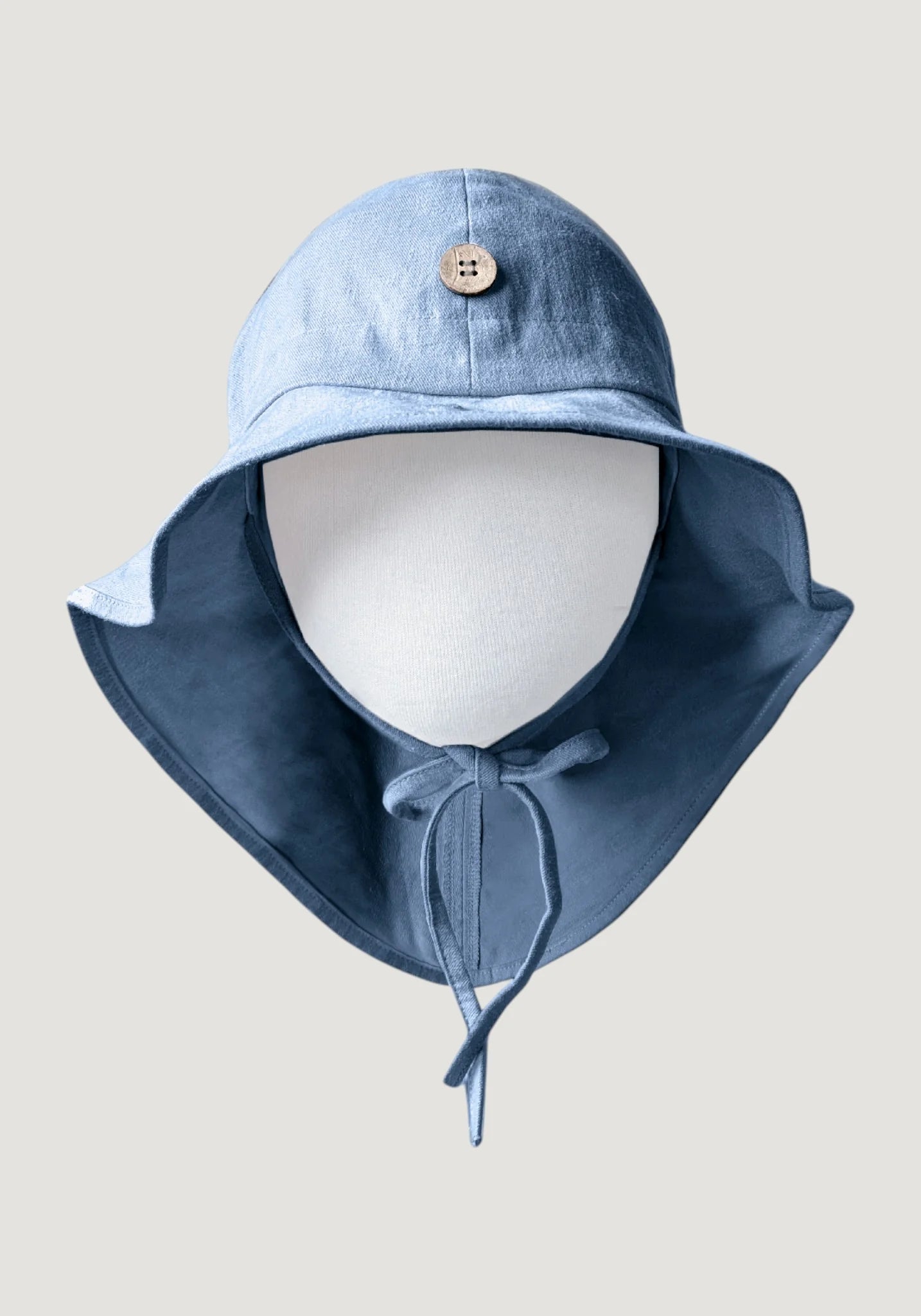 Pălărie ajustabilă ManyMonths Original cânepă și bumbac - Parisian Blue