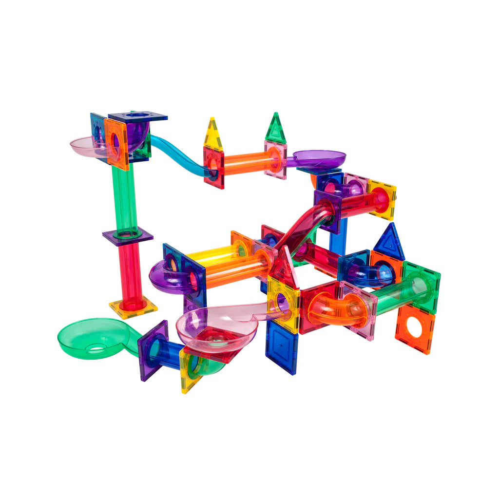Set PicassoTiles Traseu magnetic pentru bile (marble run) - 100 de piese