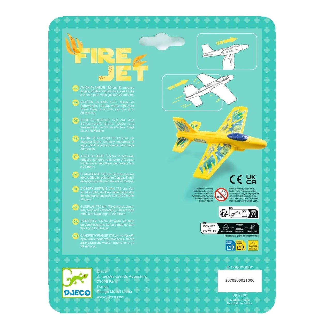 Planor Avion din Spumă pentru Copii – Zbor până la 20 m | Djeco