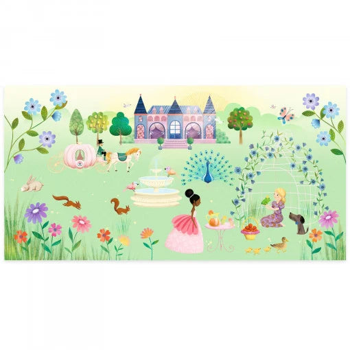 Planșe cu abțibilduri repoziționabile Djeco, Viața la castel