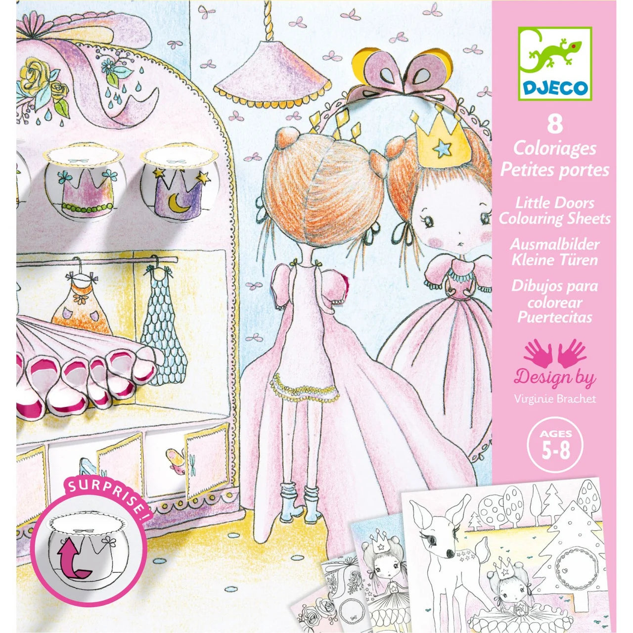 Planșe de colorat Surprizele lui Pupi, Djeco