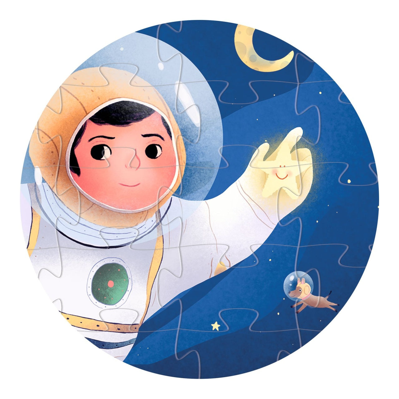 Puzzle Astronaut pe lună, Djeco