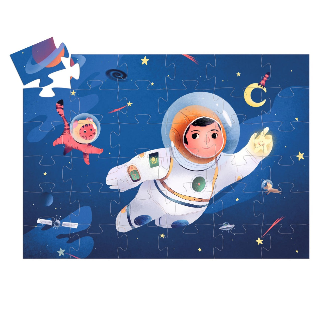 Puzzle Astronaut pe lună, Djeco