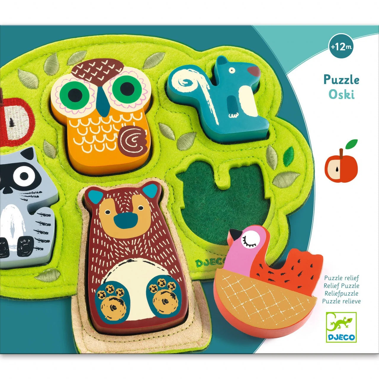 Puzzle Djeco lemn și fetru Oski