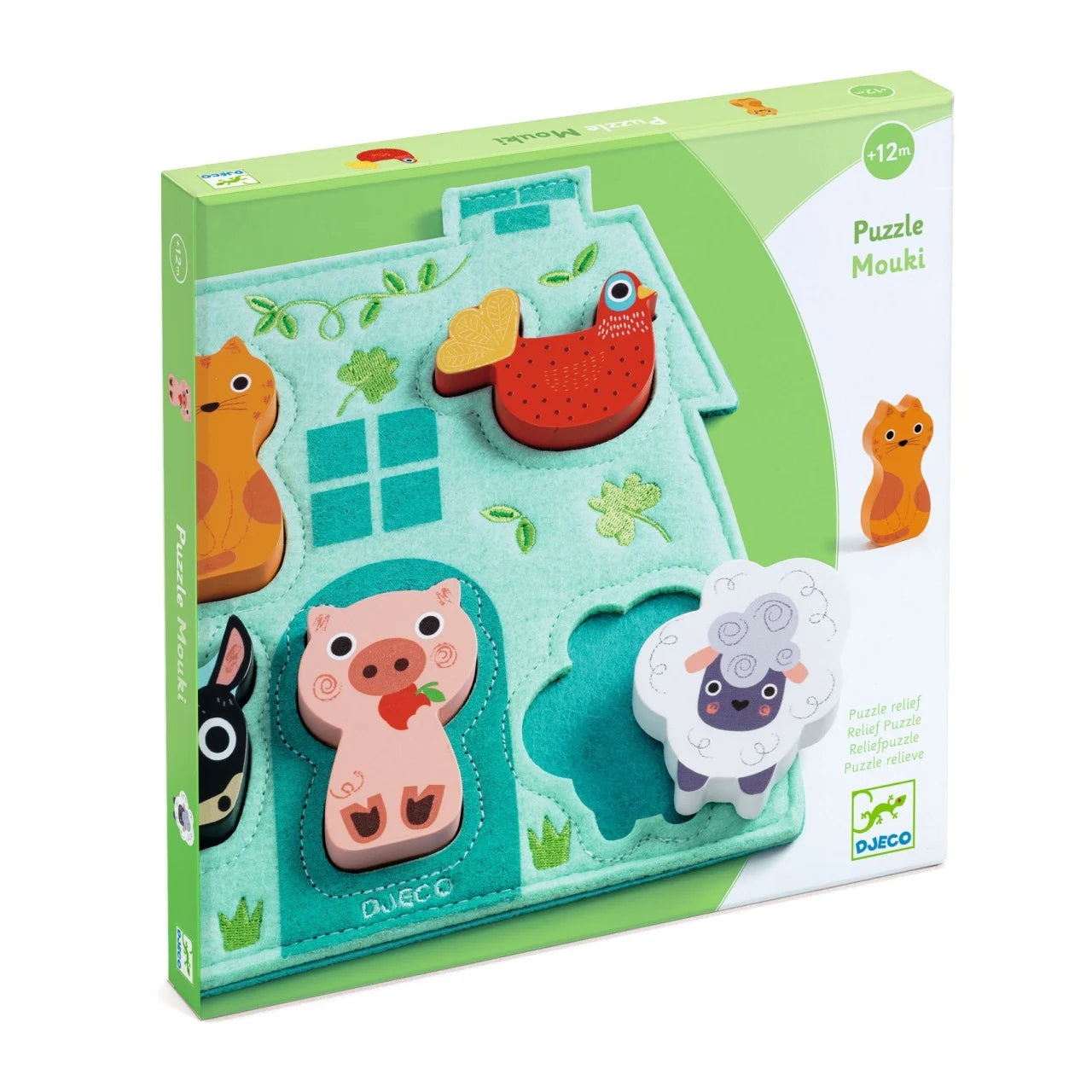 Puzzle Djeco lemn și fetru Mouki