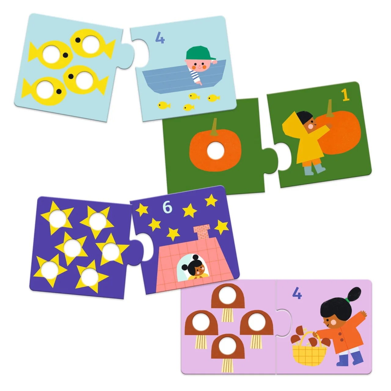Puzzle duo tactil Primele numere, Djeco