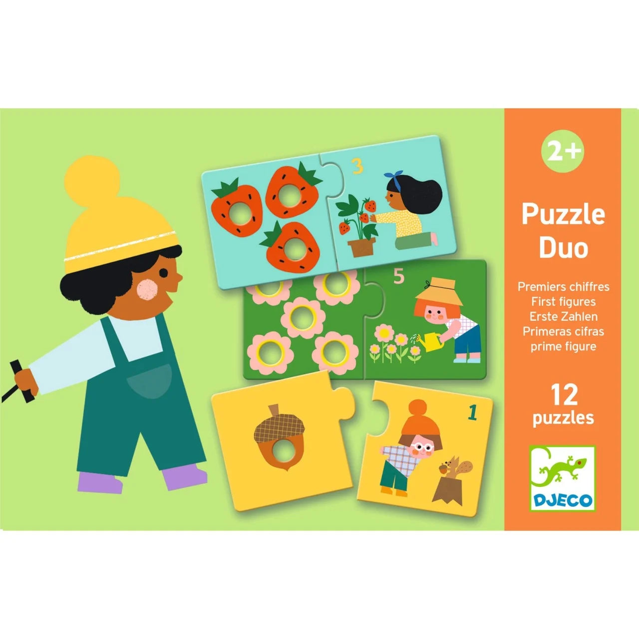 Puzzle duo tactil Primele numere, Djeco