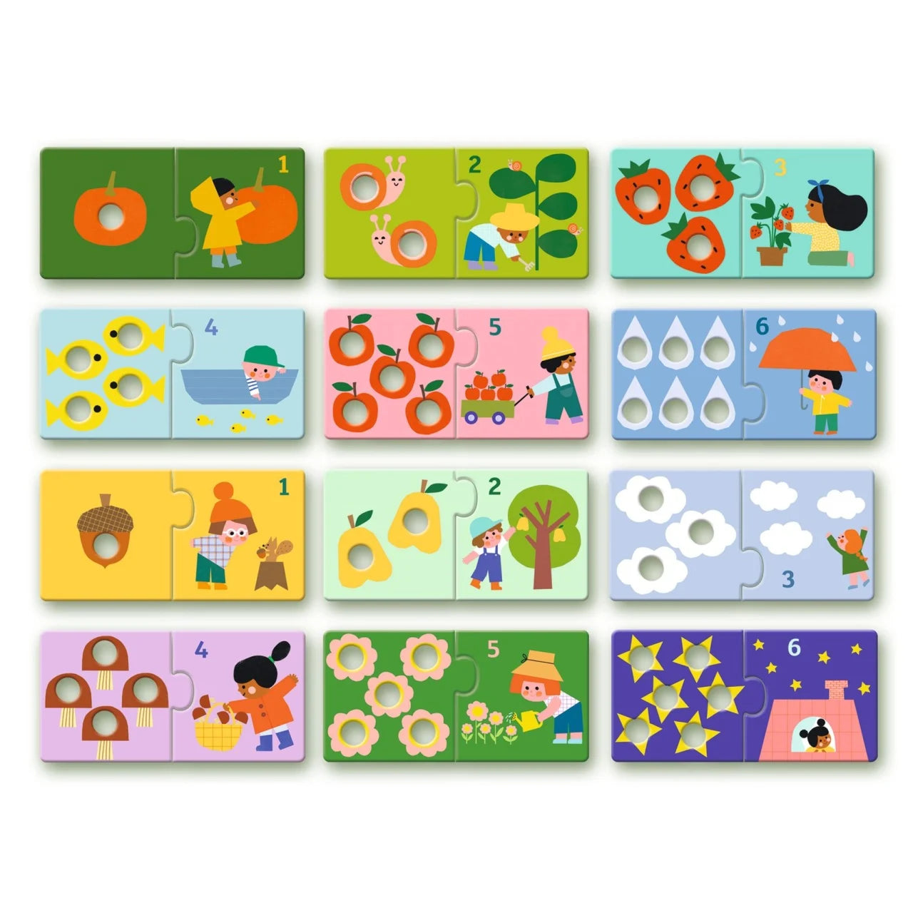 Puzzle duo tactil Primele numere, Djeco