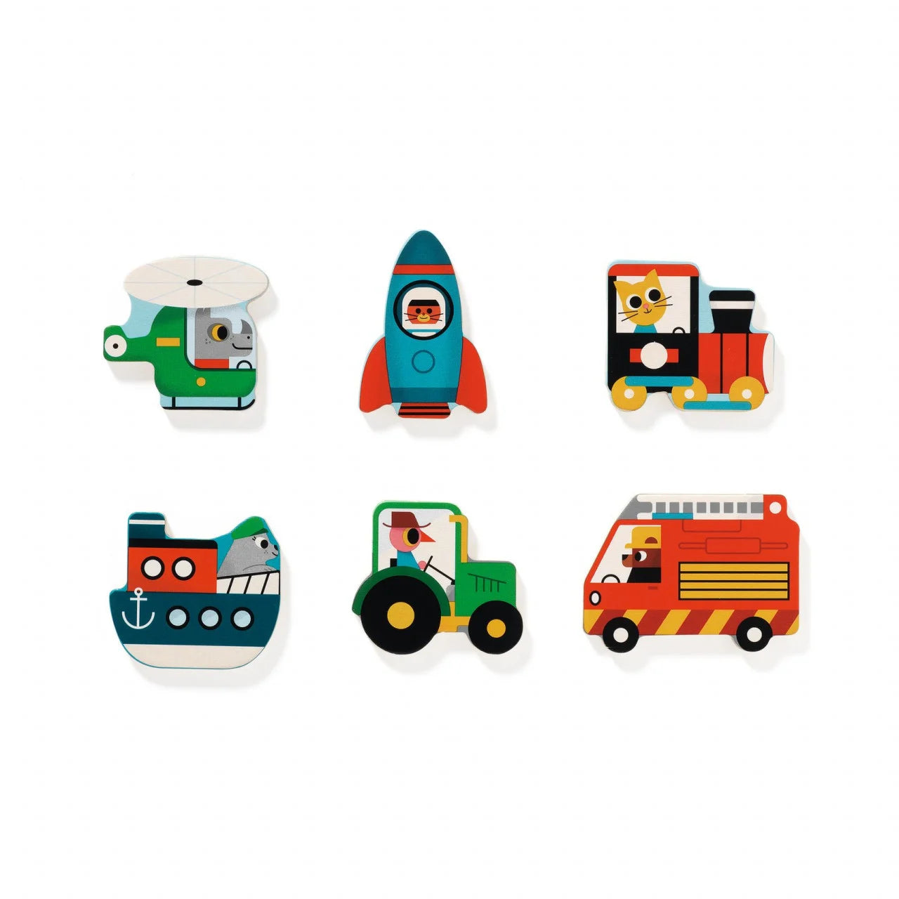 Puzzle lemn Vroom-vroom, Djeco