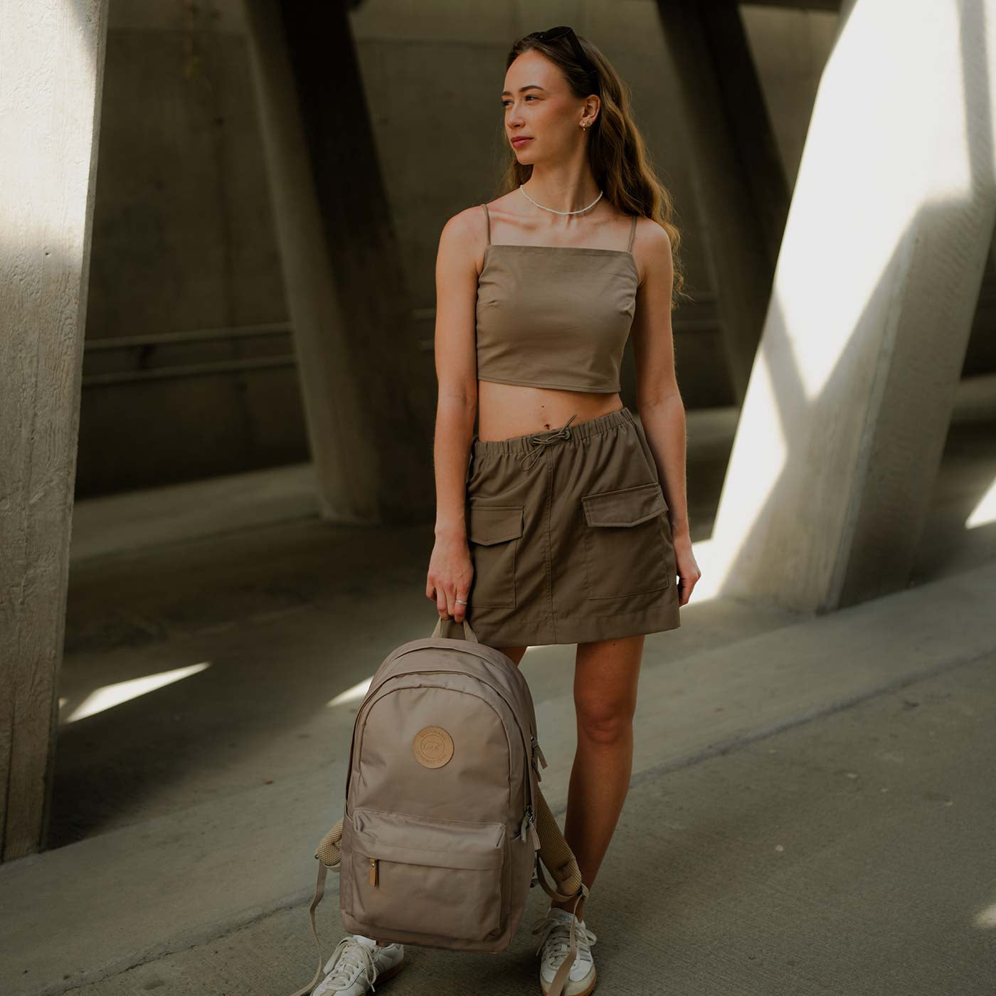 Rucsac, ghiozdan ergonomic, City, Beige