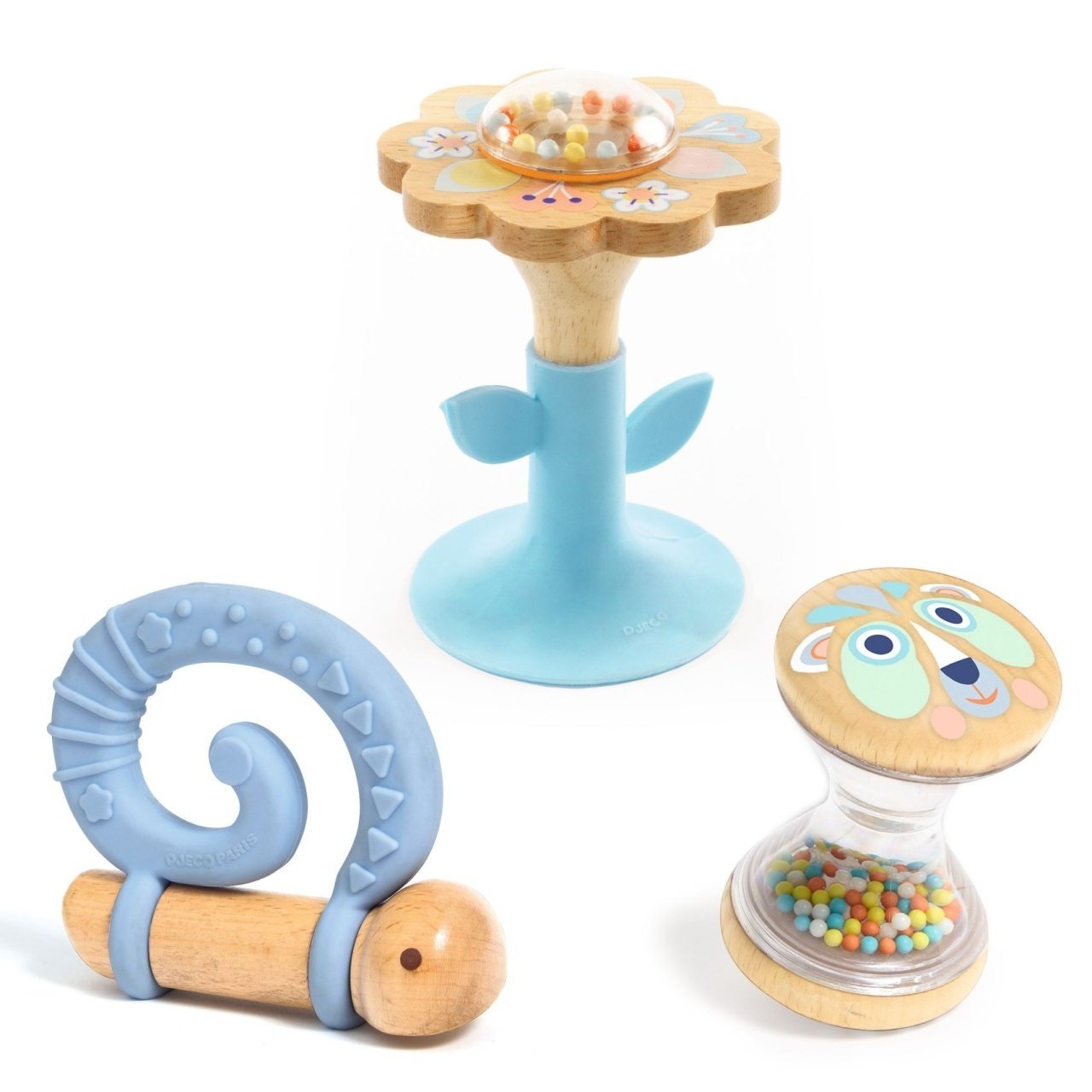 Set 3 jucării bebe, Djeco